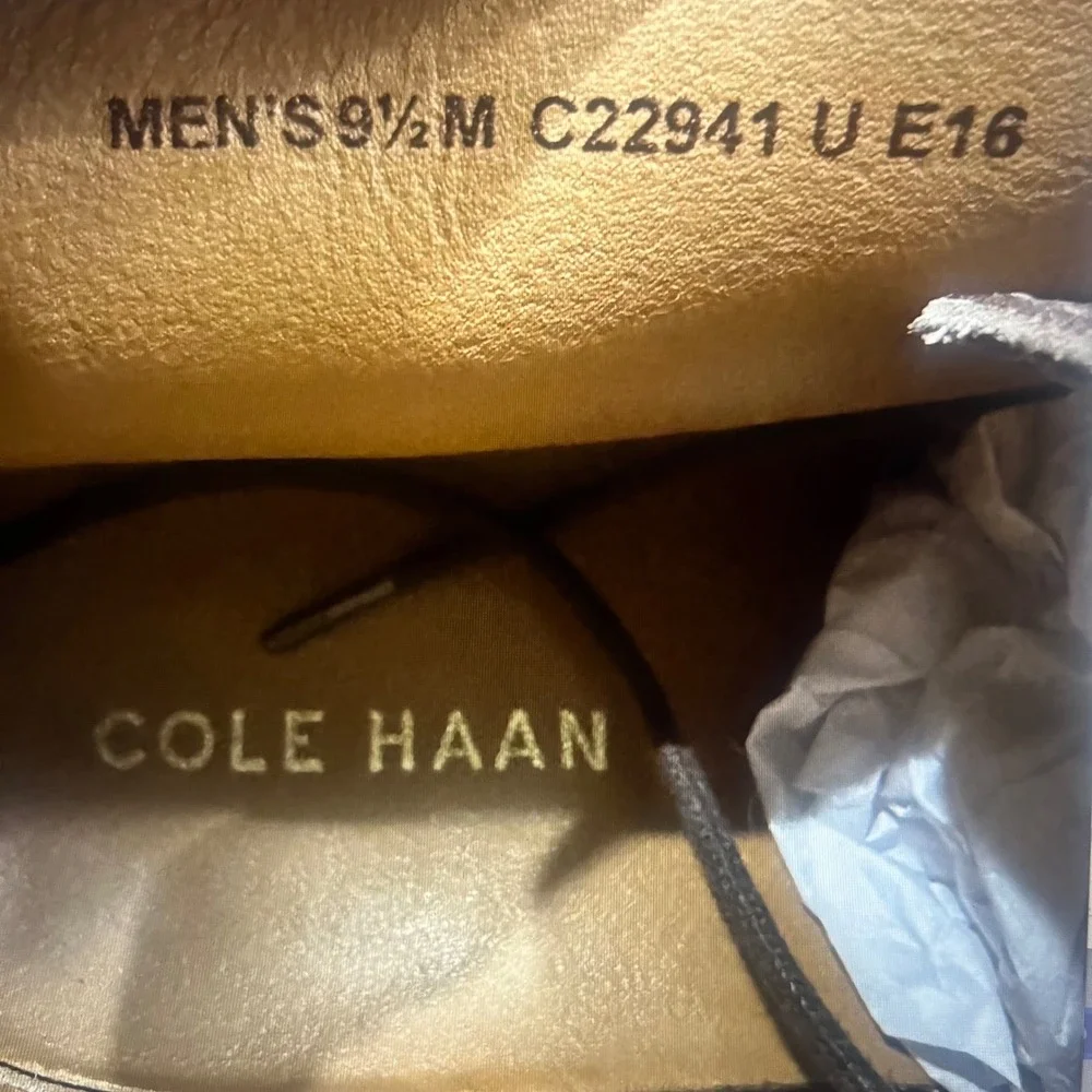 Cole Haan Men 9.5 M Brown Pebbled Leather Chukka Boots C22941 Lace Up Ankle
